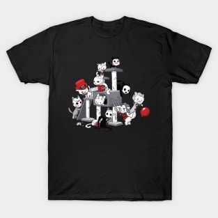 Halloween Horror Park Cats T-Shirt